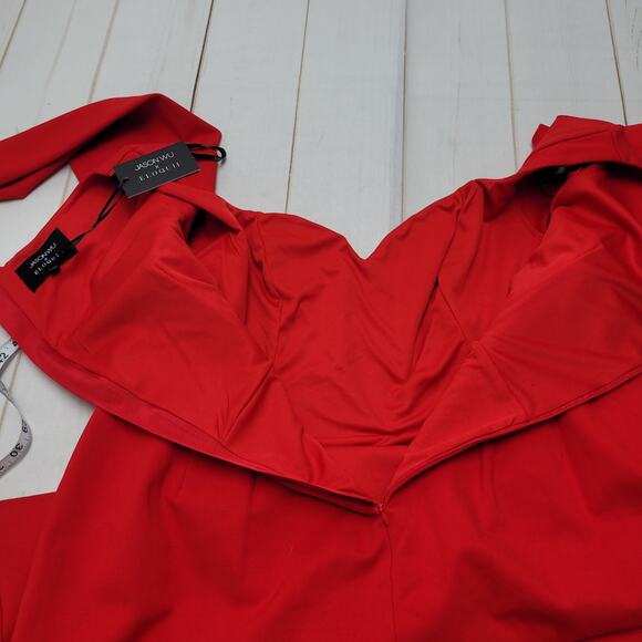 Jason Wu X Eloquii sweetheart fitted red midi dress formal - Picture 8 of 9